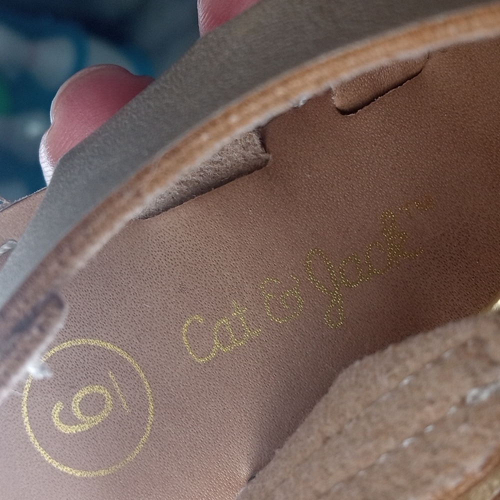 Girls Kids Cat & Jack Brown Baby Sandals - Picture 9 of 9